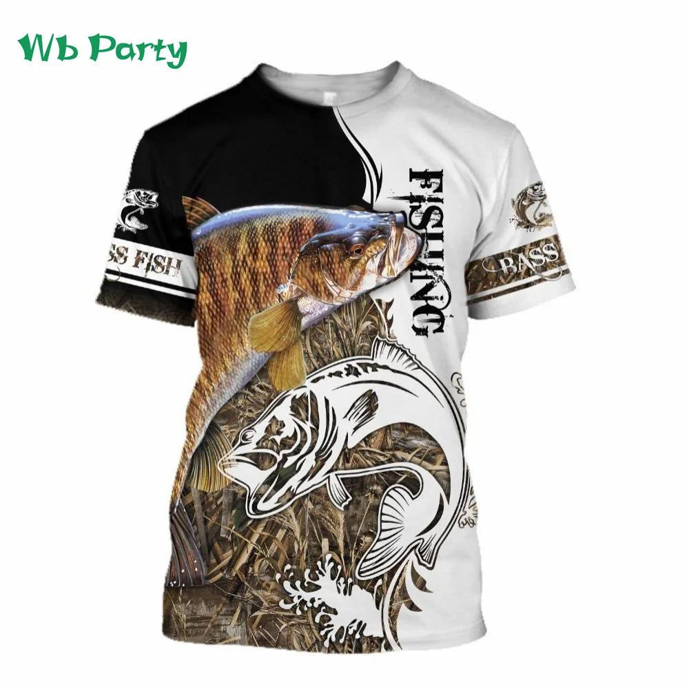 Camisas para hombre, camiseta gráfica con estpado de peces, camiseta de manga corta para hombre, camisetas con gráficos