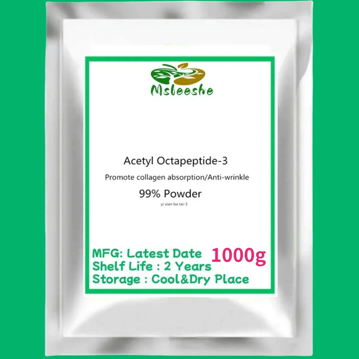 Poudre d'acétyl octapeptide-3/peptide SNAP-8 CAS de haute qualité 868844 -74-0 Promouvoir l'absorption du collagène/Anti-rides