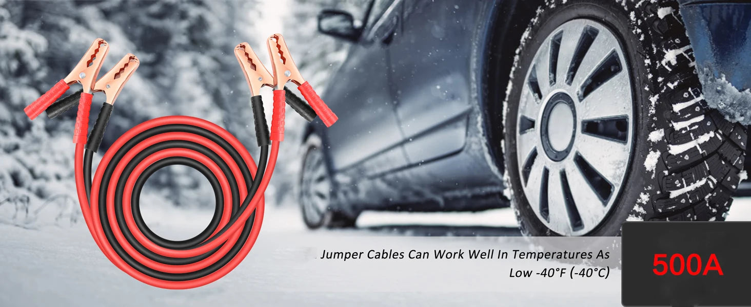 Car Battery Jump Start Cable | For Car/SUV/Truck | Emergency Ignition | Quick Start Power Booster Cable - 1.5m
