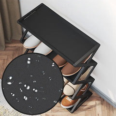 Organisateur de chaussures à 4 niveaux, étagère à chaussures pliable gain de place organisateur de rangement de chaussures debout pour placard couloir entrée chambre