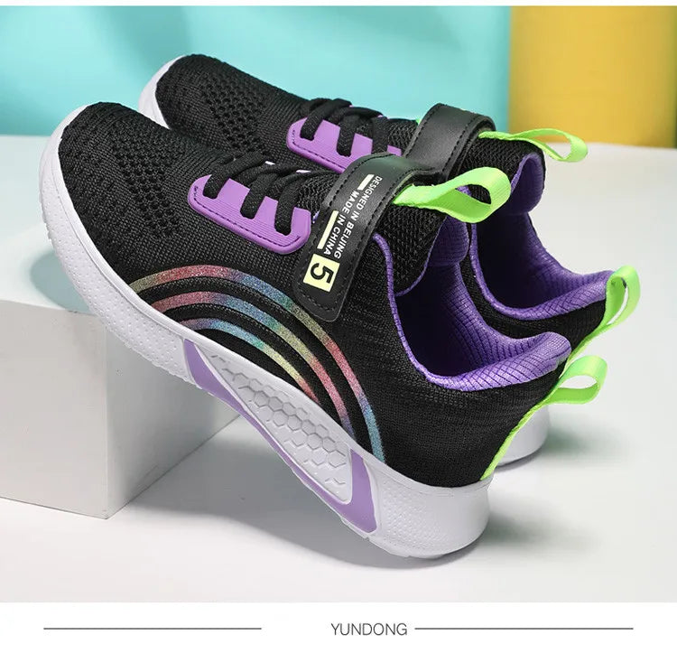 Nouveau Design rouge formateurs chaussures pour enfants filles confortable plate-forme fille chaussures de sport grande taille 38 enfants baskets de course