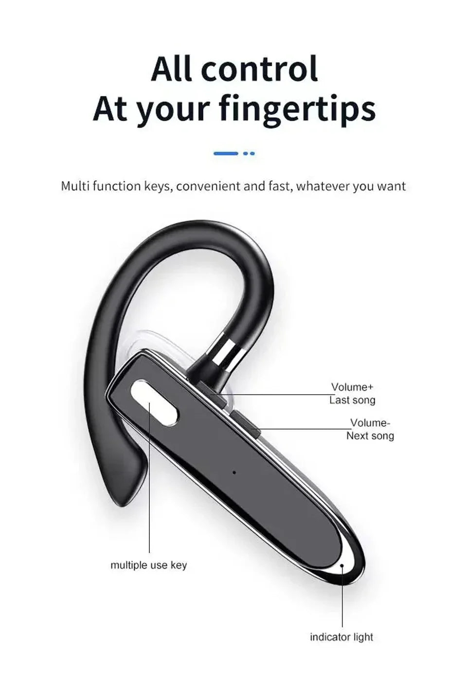 Casque sans fil Bluetooth écouteur avec microphon ENC suppression du bruit mains libres parlant casque affaires Auriculares conduite