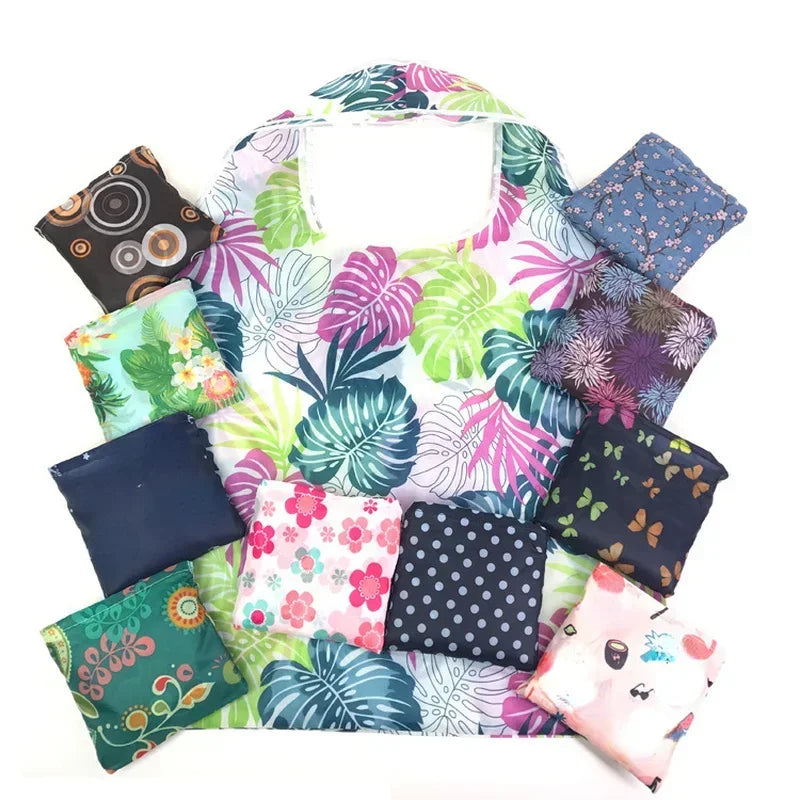 Grand Sac de Courses Réutilisable pour Femme, Fourre-Tout Pliant, Écologique, Réutilisable, Mallette d'Épicerie, Sacs à Main de Rangement