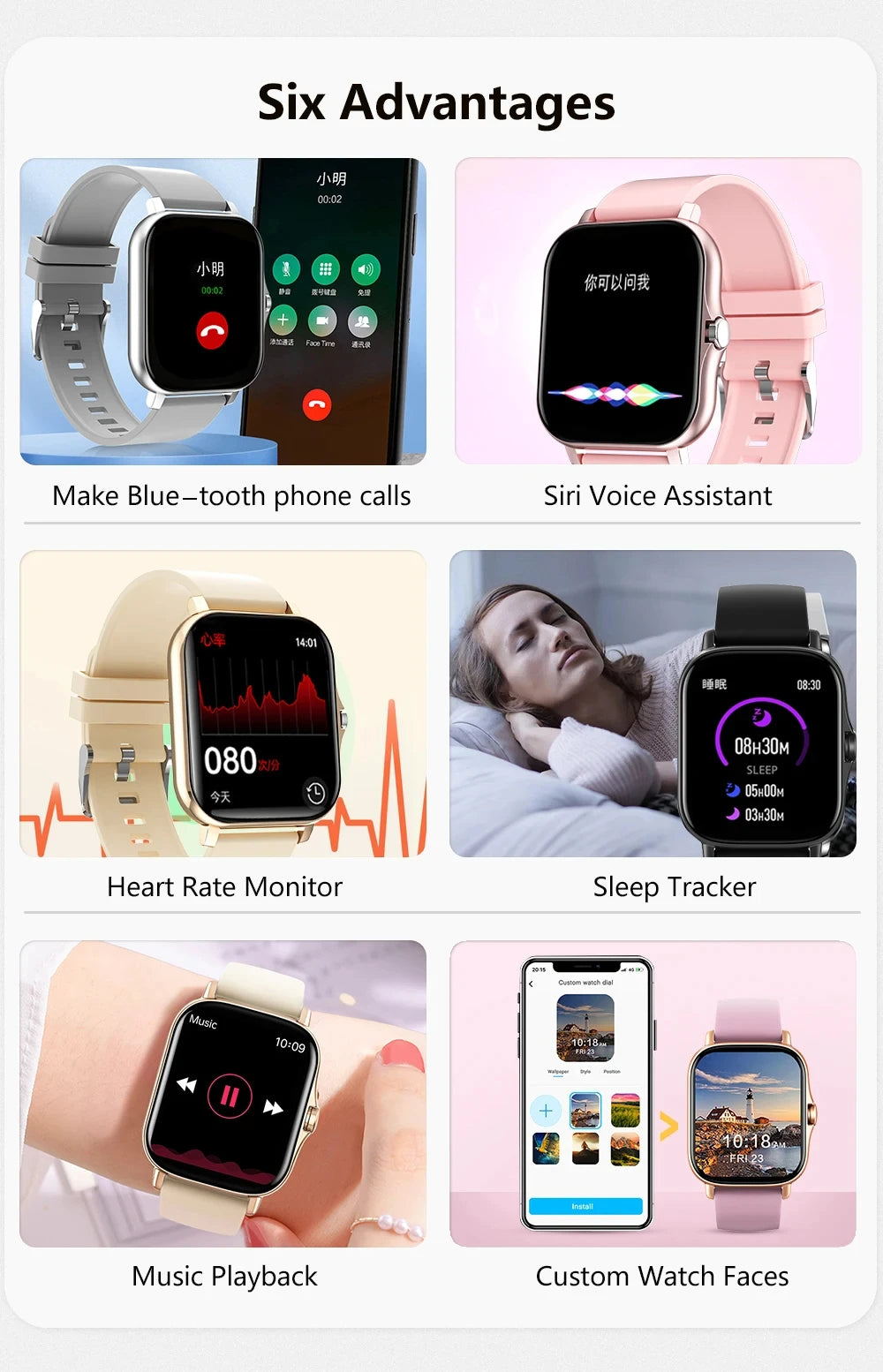 2025New mise à niveau montre intelligente pour hommes femmes 1.83 pouces écran tactile complet BT appel sport surveillance montre intelligente pour téléphone Android et IOS