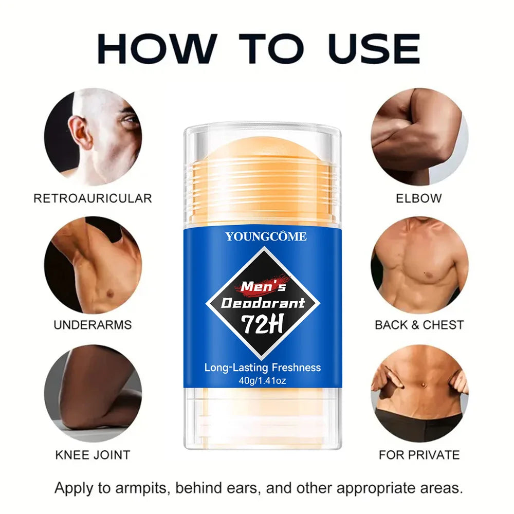 Crème anti-odeur pour hommes, mauvaise odeur, anti-transpiration, rafraîchissant, anti-sudorifique, arôme durable, déodorant, soins pour le corps