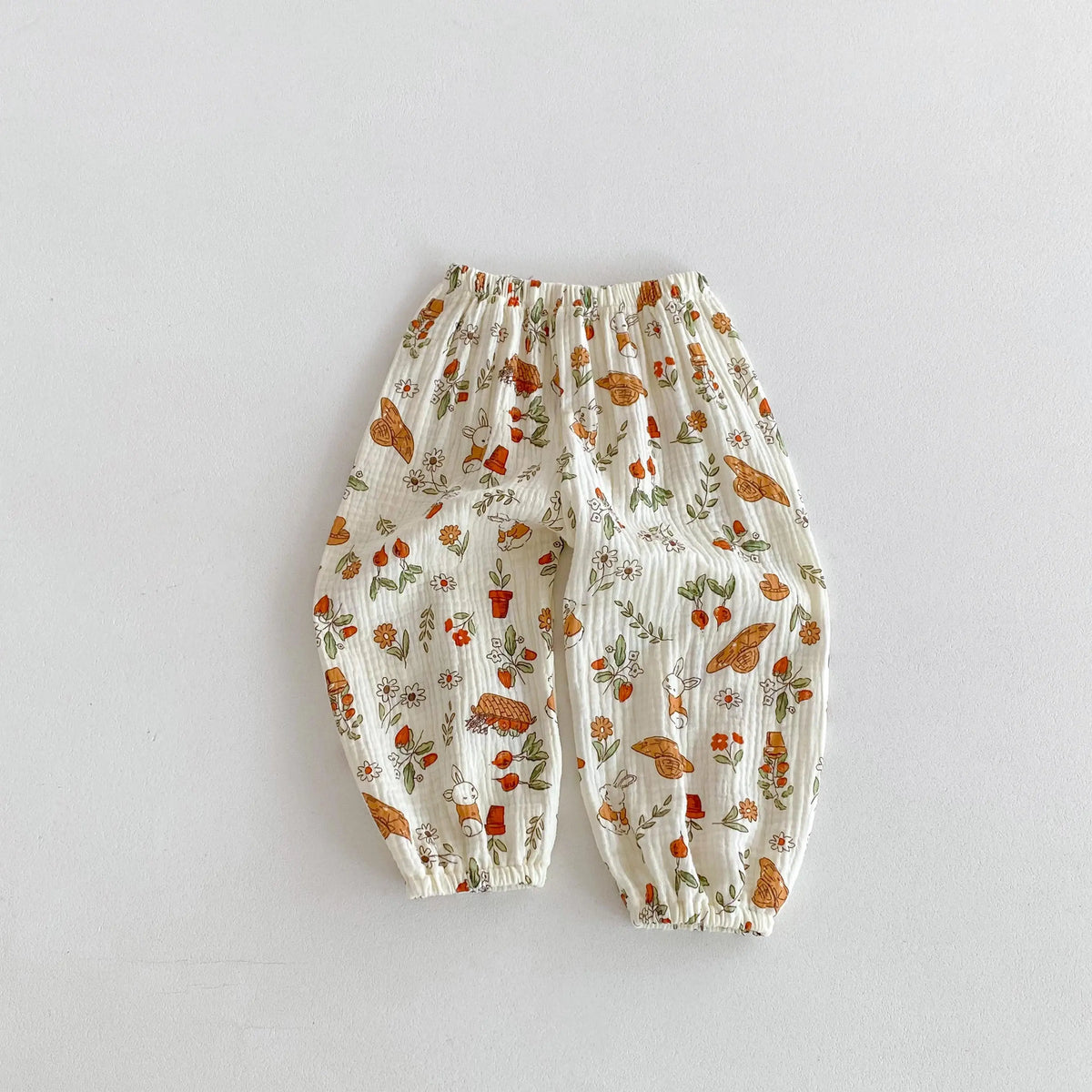 Nouveau pantalon imprimé bébé unisexe sarouel mignon en plein air enfant en bas âge filles 2025 mode d'été mince ample pleine longueur pantalon