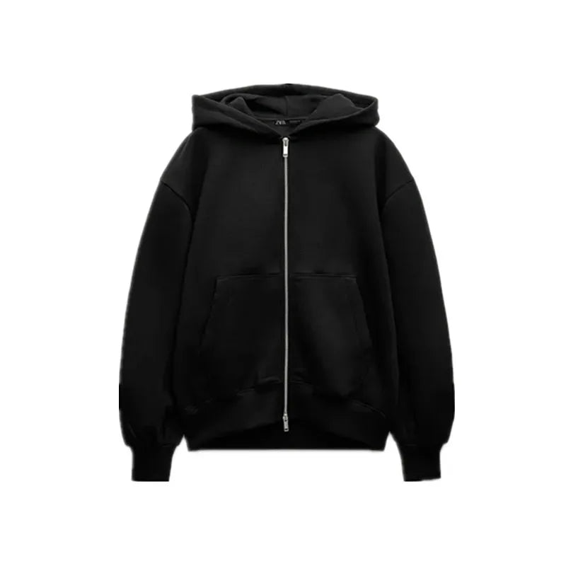 ETJ 2025 automne/hiver nouveau sport décontracté pour femmes surdimensionné sweat à capuche avec fermeture éclair jambe large vadrouille pantalons de survêtement ensemble 4174842