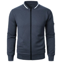 Veste de Baseball pour hommes, Streetwear, nouvelle mode d'automne, vestes décontractées de couleur unie pour hommes, manteau en tissu Jacquard pour hommes