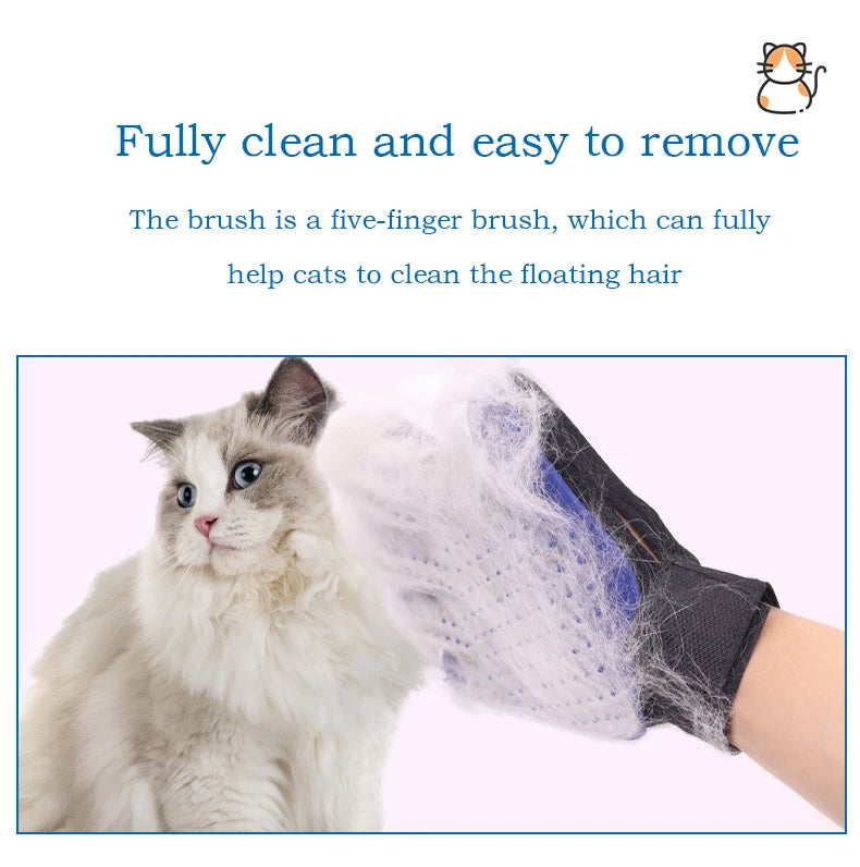 Gant de toilettage pour animaux de compagnie, gant de toilettage pour poils de chat, brosse de démêlage, peigne pour chien, bain, épilateur, brosse de Massage propre pour animaux