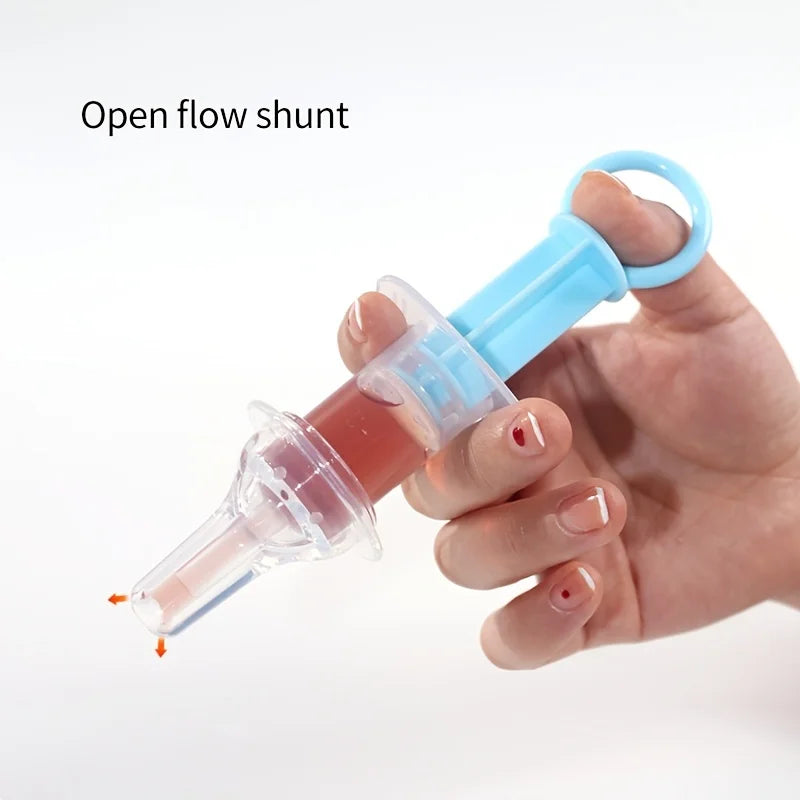 Mangeoire à sucette pour bébé, distributeur de médicaments liquides pour bébé, mangeoire à aiguilles en Silicone Anti-étouffement, mangeoire à eau, avec tasse de mesure de 20ml