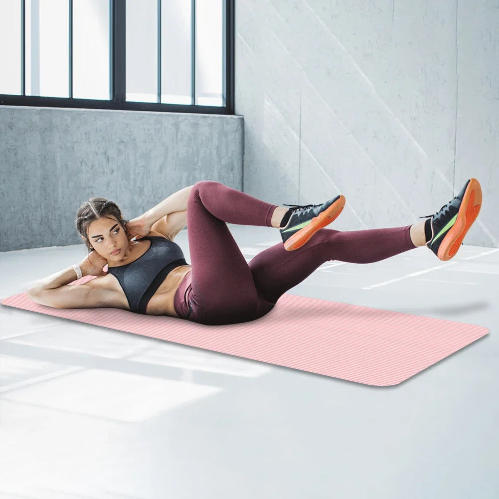 Tapis de Yoga antidérapant, épais, couleur unie, Fitness, entraînement multifonction pour la salle de sport à domicile