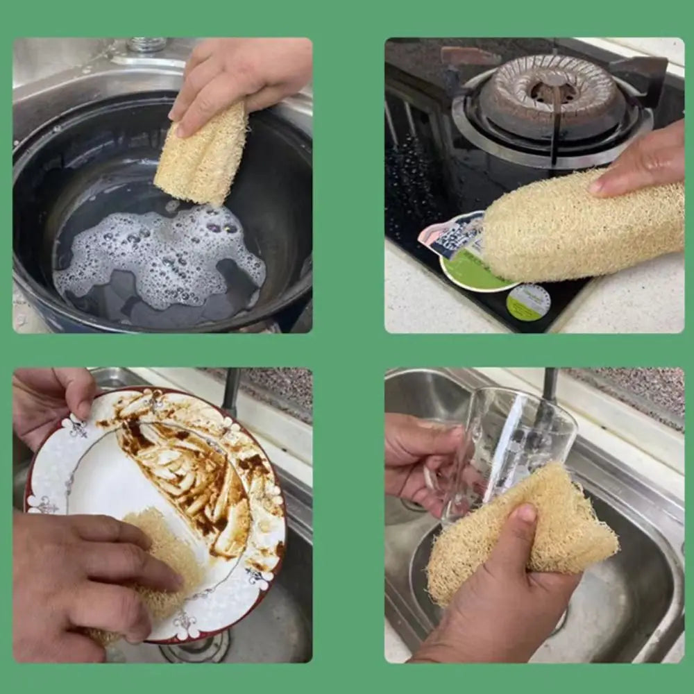 Éponge Luffa naturelle antiarina, bonne absorption, serviette de vaisselle, fourniture de bain et de cuisine