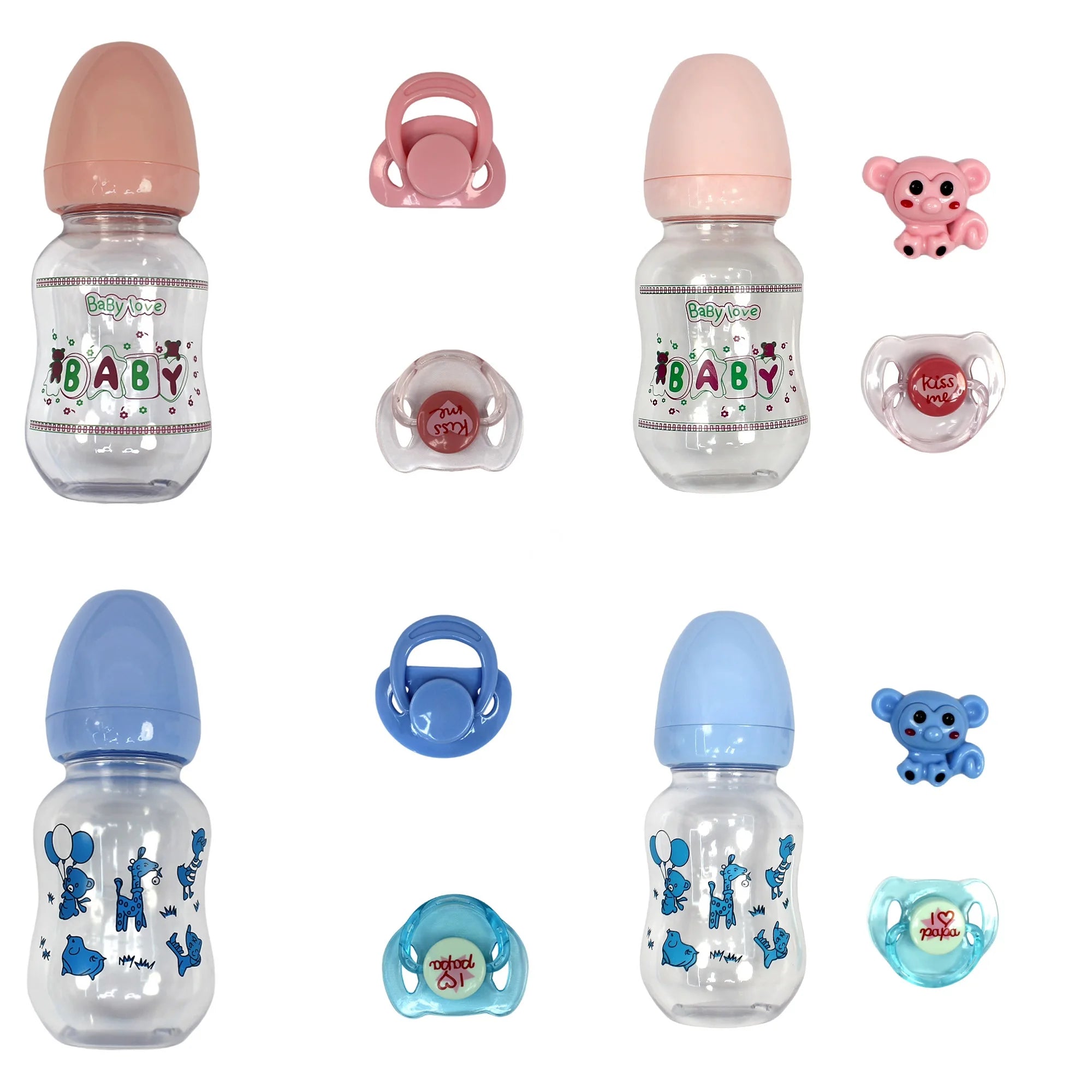 Jolis accessoires de poupée Reborn, sucette magnétique et biberons, fournitures factices pour nouveau jouet de poupée bébé Reborn