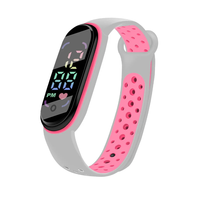 Montres numériques LED pour enfants, montre-bracelet en silicone pour garçons et filles, horloge de sport étanche, luxe, nouveau