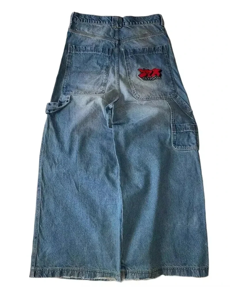 Jeans à jambes larges unisexes pour femmes, pantalons de vadrouille chauds, Street Y2K, Hip Hop, Joker Respzed, New Clearance Spot, American Fashion