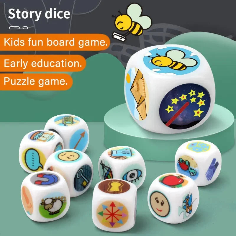 Jouets éducatifs pour enfants, dés d'histoire, amusant en famille, créatif, imaginatif, jeu de fête, pensée logique, amusant et interactif