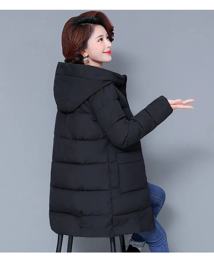 Thiened grande taille vers le bas coton Jaet vêtements d'hiver pour personnes d'âge moyen et ly et mère Sle manteau vêtements d'extérieur