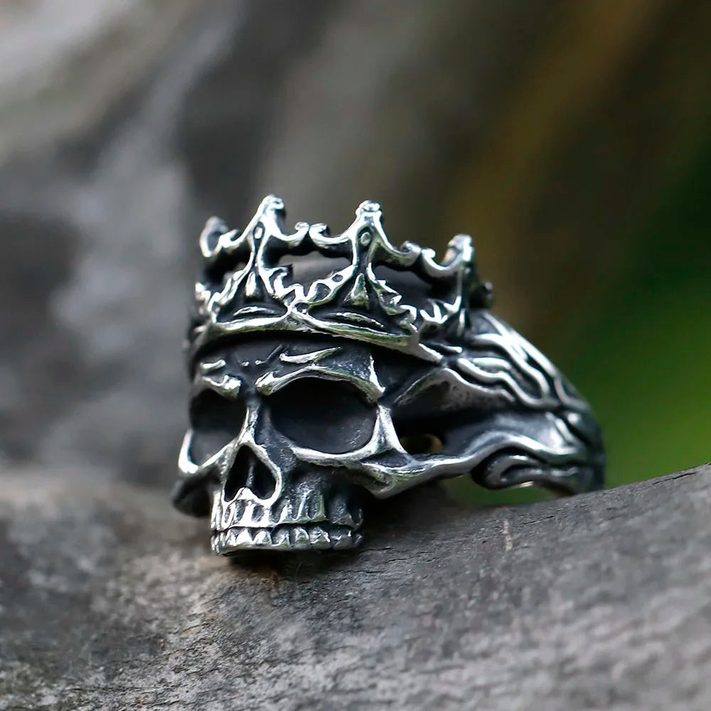 Bagues en acier inoxydable 316L pour hommes, Vintage, Halloween, gothique, crâne de Calvarium, punk, bijoux à la mode, livraison gratuite, nouvelle collection 2022