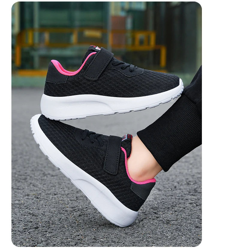 Baskets légères à semelles souples pour enfants, chaussures de sport, de course, de marche, de Tennis, en maille, pour garçons et filles