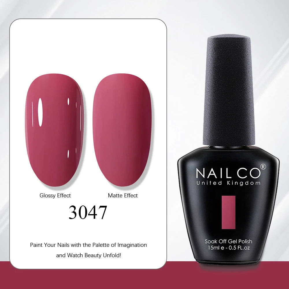 NAILCO 15ml Vernis à ongles Gel Vernis Semi Permanent UV Gel Vernis manucure Vernis Nail Art Nude Gel Poliish