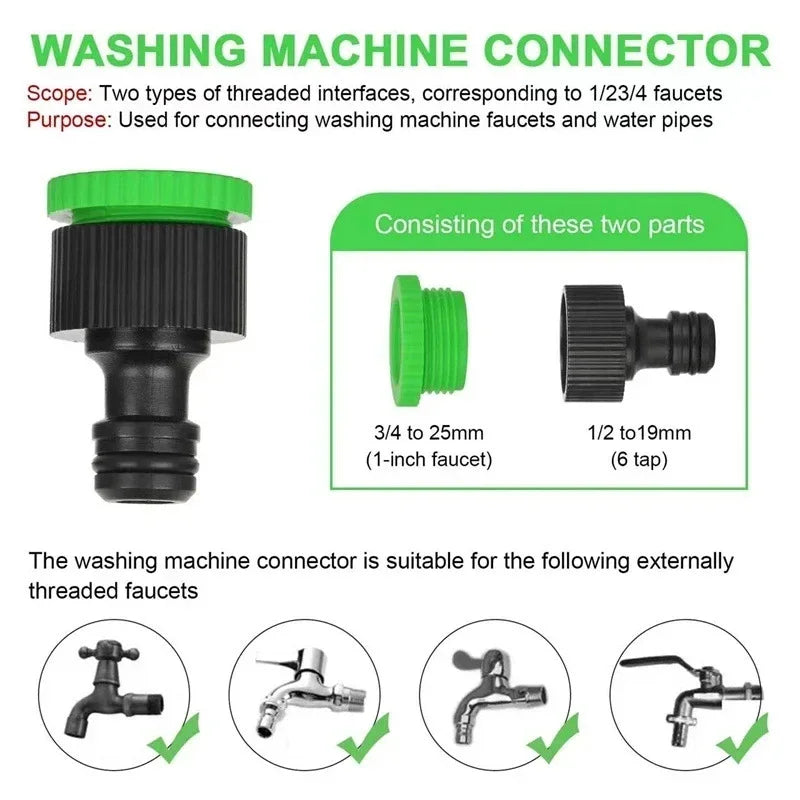 Tuyau magique extensible, lavage de voiture à haute pression, 7 fonctions de pulvérisation d'eau, pistolet à eau, tuyau d'arrosage de jardin domestique