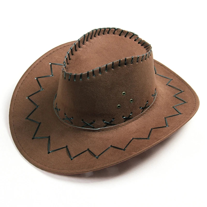 Chapeau de cowboy occidental à bord incurvé pour enfants, chapeau de soleil extérieur pour tout-petits, cadeaux d'anniversaire pour enfants, casquette de vacances, chapeau de cosplay de fête, nouveau