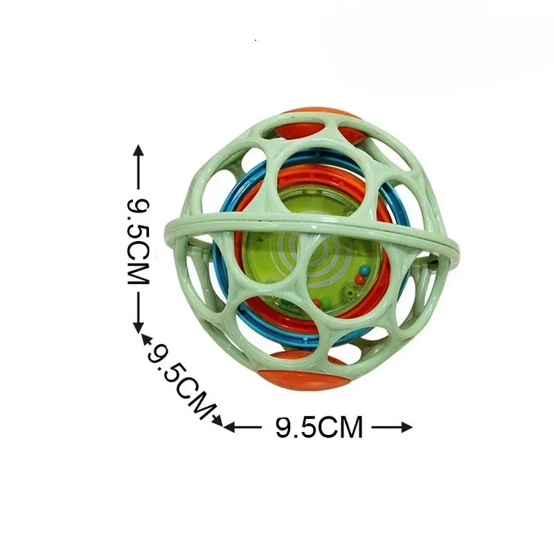 Hochet à main pour bébé, boule souple, jouets pour nouveau-né, anneaux de dentition, cloche à main, jouets sensoriels, jouets éducatifs pour enfants de 0 à 12 mois