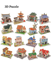 Jouets éducatifs Puzzles 3D jouets enfants développement intellectuel mondes Construction de bâtiments célèbres Puzzles 3D jouet