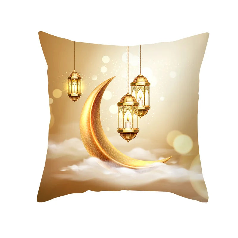 Taie d'oreiller décorative pour Ramadan Eid Mubarak, housse de coussin de canapé pour la maison, cadeaux de mosquée musulmane islamique, 2025