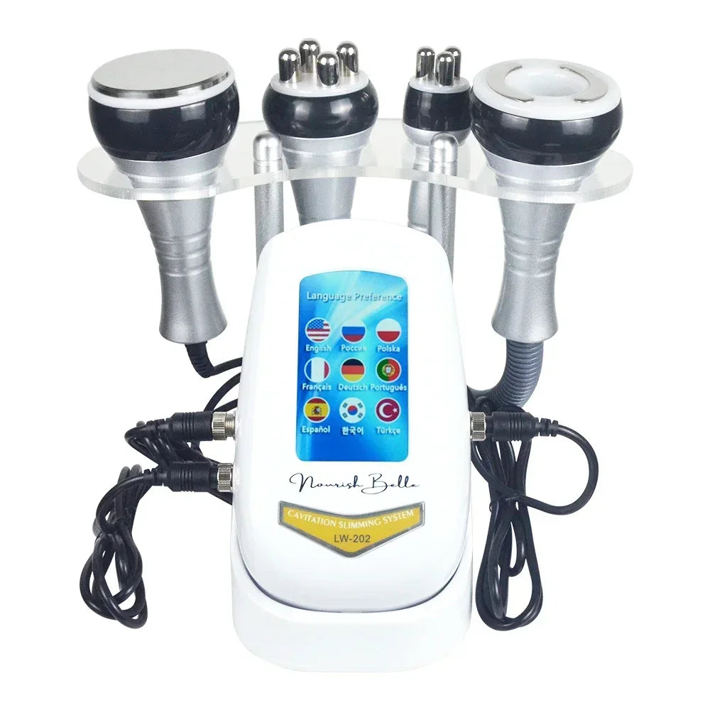 4IN1 Cavitation Body Slimming 40K Machine Beauty Massager Skin Tighten Face Lifting Vacuum Suction（Overseas Warehouse Shipment）