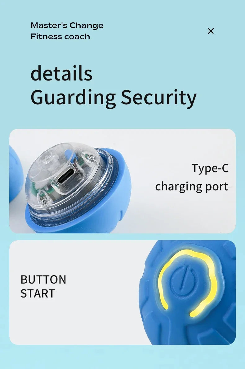 Jouet coule électronique intelligent pour animaux de compagnie, boule mobile, USB, mouvement automatique, rebondissant pour chiot, cadeau d'anniversaire, produit pour chat