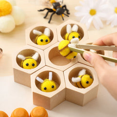 Puzzle en bois abeille jouets Montessori jouets pour bébé motricité Fine jouet bébé 0 12 mois jeux assortis jouets éducatifs précoces cadeau