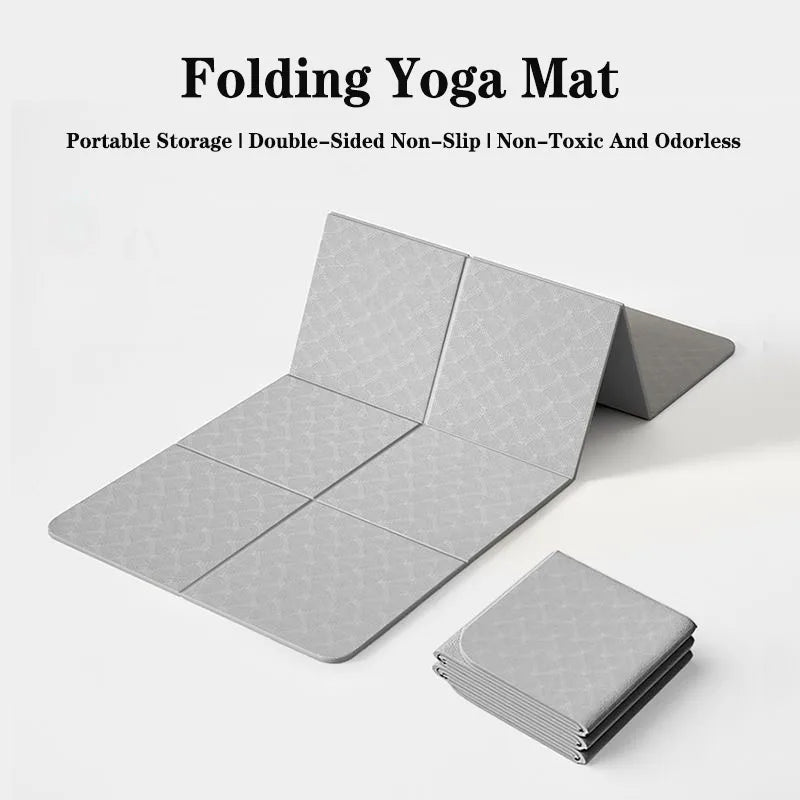 Nouveau tapis de Yoga pliable écologique Tpe pliant voyage Fitness exercice Double face antidérapant pour les Pilates et les entraînements au sol