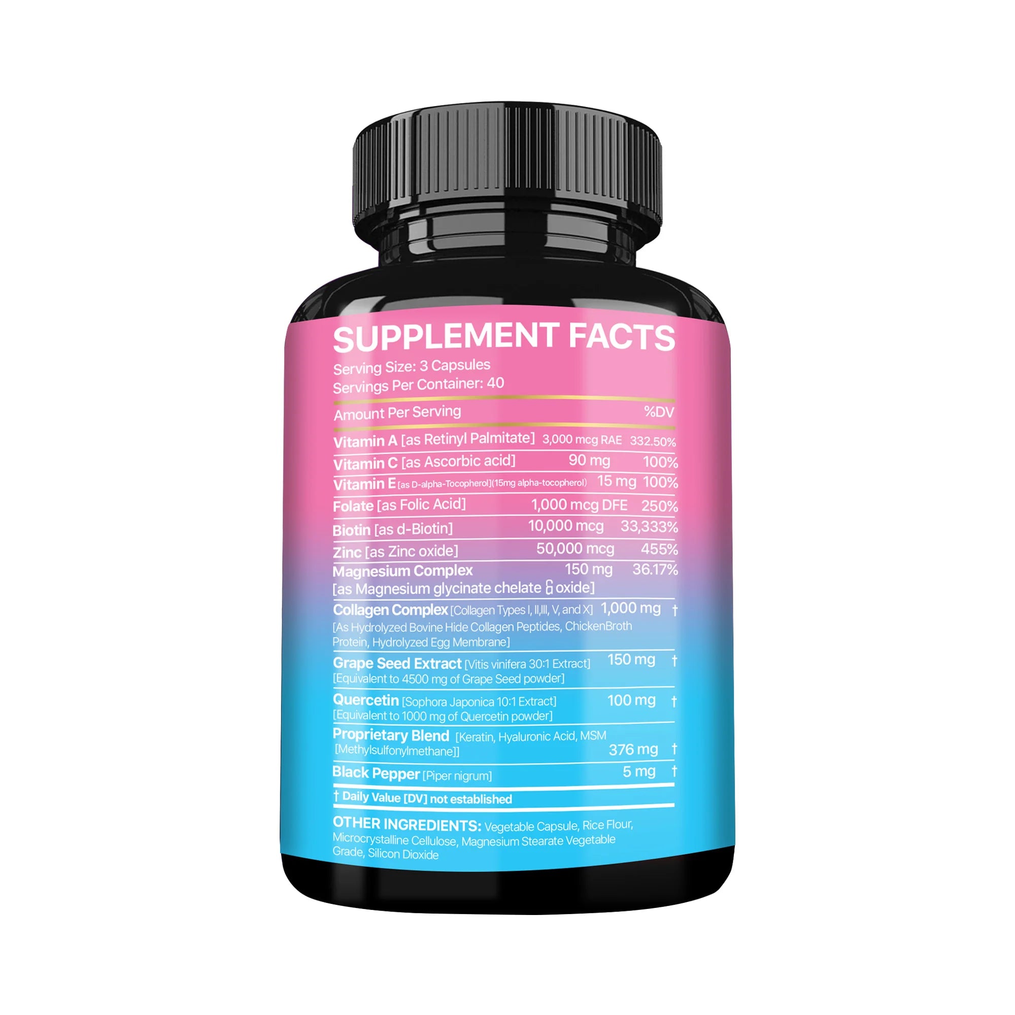 Supplément de collagène - Anti-âge, antioxydant, soutient la santé de la peau, augmente l'immunité et maintient le bien-être global