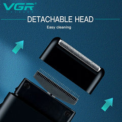 VGR Professional Electric Razor, Portable Mini Shaving Machine, USB Charging Beard Trimmer for Men, V 390