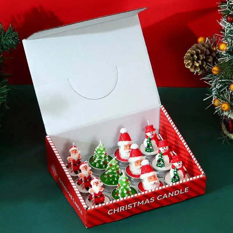Bougies d'anniversaire sans fumée, 12 pièces, fournitures de décoration de noël, atmosphère, fabrication de bougies de noël, parfums, huile paraffine