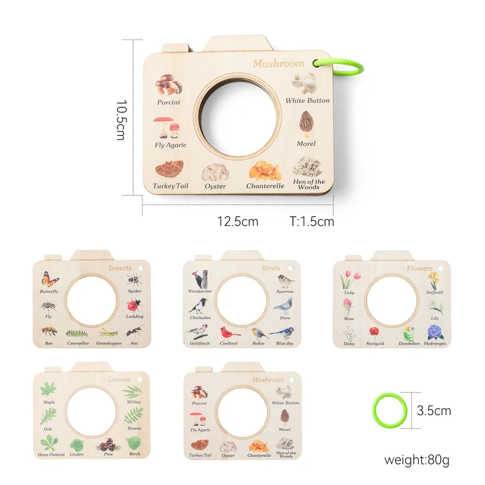 Livre en bois Montessori, jouets éducatifs, animaux d'extérieur, plantes, Puzzle cognitif, jouets pour enfants de 0 à 12 mois