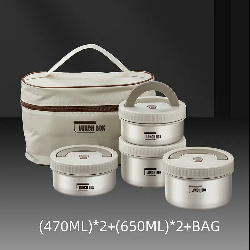 Conteneur à lunch en acier inoxydable empilable Bento Boîte à lunch portable