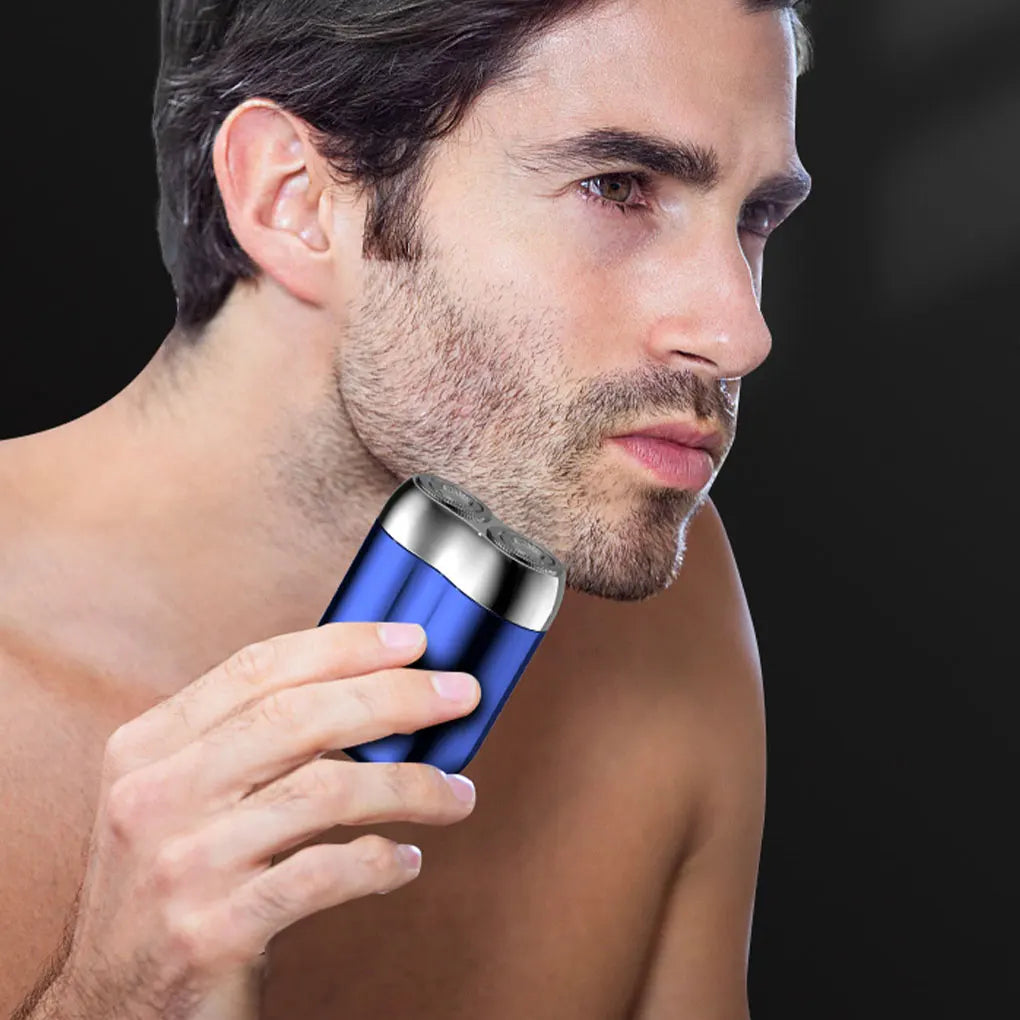 Mini rasoir électrique Double, Portable, sans fil, détachable, avec affichage numérique, pour barbe, charge de Type C, pour voyage