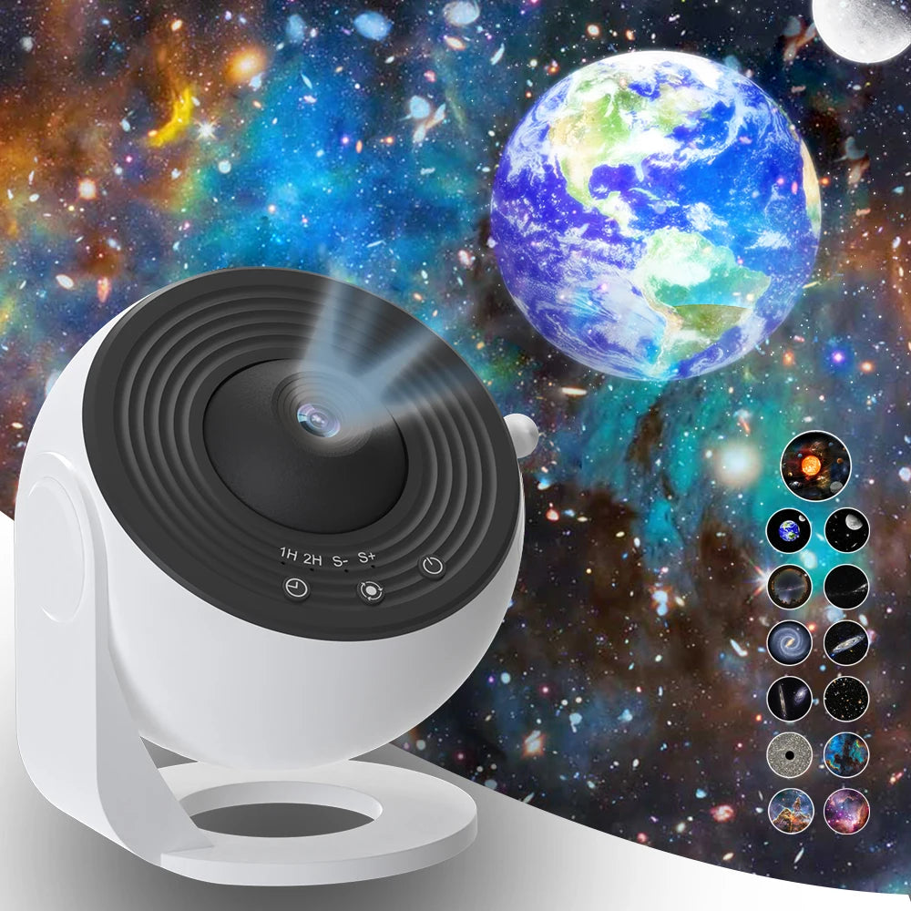 Chambre galaxie projecteur veilleuse HD Image étoile projecteur 13 disques de Film enfants planétarium projecteur 360 °   Lumière de galaxie rotative