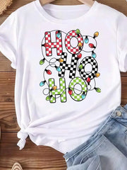 Vêtements de noël vacances imprimé mode nouvel an femmes T-shirts aquarelle arbre mignon haut joyeux T-shirts vêtements graphiques T-shirts