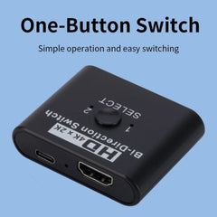 8K 60Hz 4K 120Hz HDMI Switch, 2-Port Bidirectional HDMI Splitter Switch for Laptop, Xbox, PS3/4, TV Box, and Projector/TV Monitoring