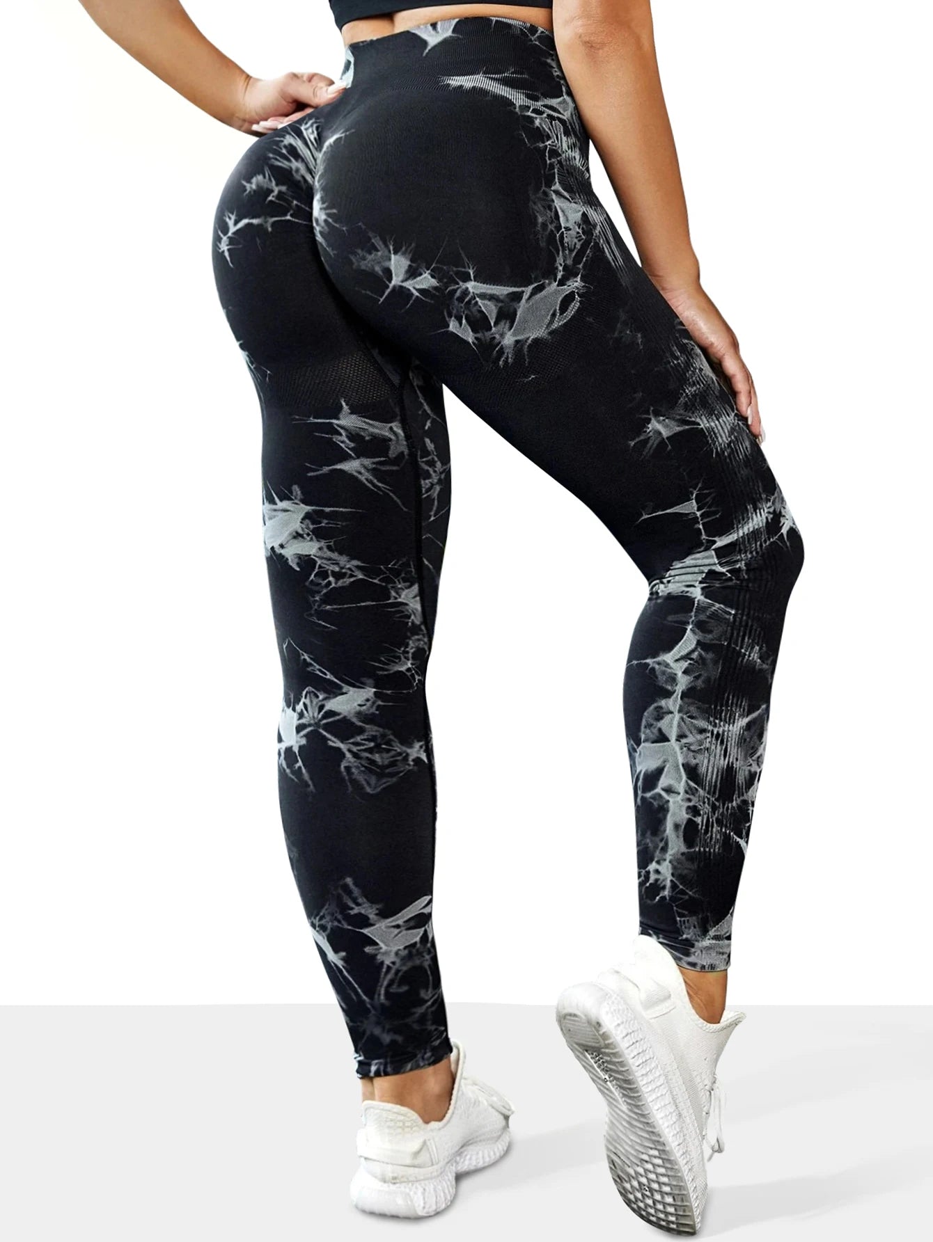 Pantalon de Yoga sans couture pour femmes, teinture par nouage, taille haute, doux et confortable, vêtements de sport, Leggings d'entraînement, collants