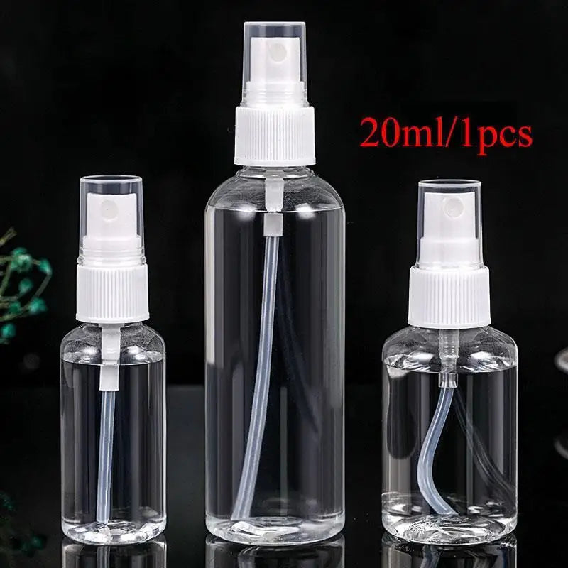 Flcopropriété pulvérisateur en plastique africain transparent, vaporisateur, liquide HI, accessoires de voyage, quotidien, 20 ml, 30 ml, 50 ml, 100ml