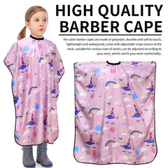 Cape de coiffure pour enfants, motif de dessin animé, robe de coiffure pour salon de coiffure, tissu pour coiffeur pour enfants, expérience de coupe de cheveux