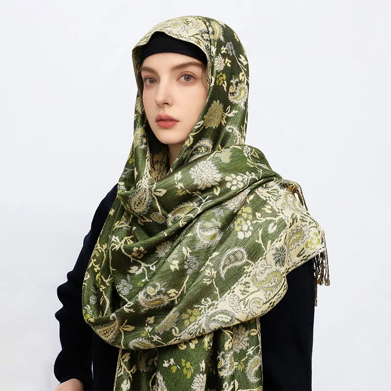 Foulard Paisley impressions Design Hijabs Pour Femme Cachemire Pashmina Chale Dame enveloppe Chaud Hiver Foulards Femme