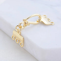 Bracelets en laiton pour documents en or 14 carats, fermoirs allergiques, accessoires de bijoux à bricoler soi-même, haute qualité, 32mm, 4 pièces