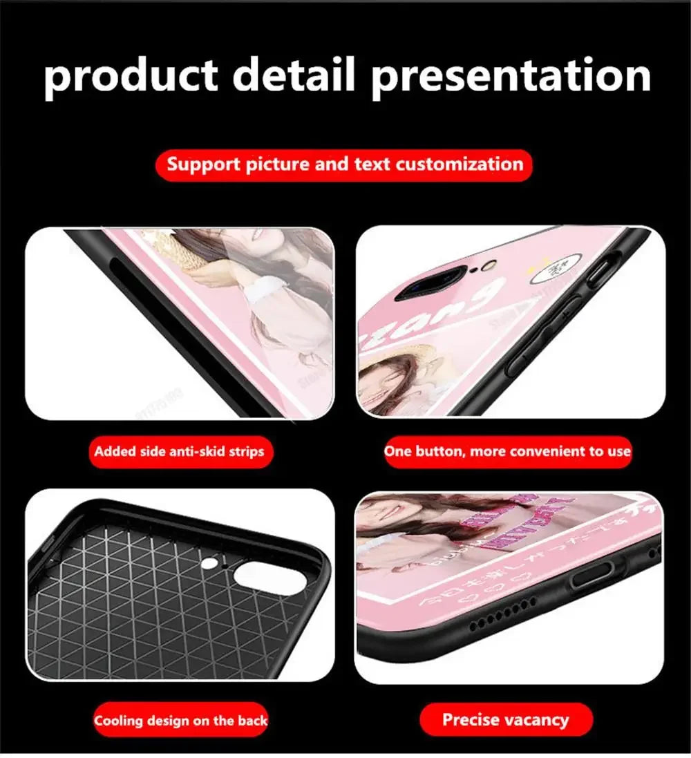 Custom image phone case, tempered glass back cover for OnePlus 13 12R 11 11R 10 Pro 10T 10R 9R 9 Pro, DIY
