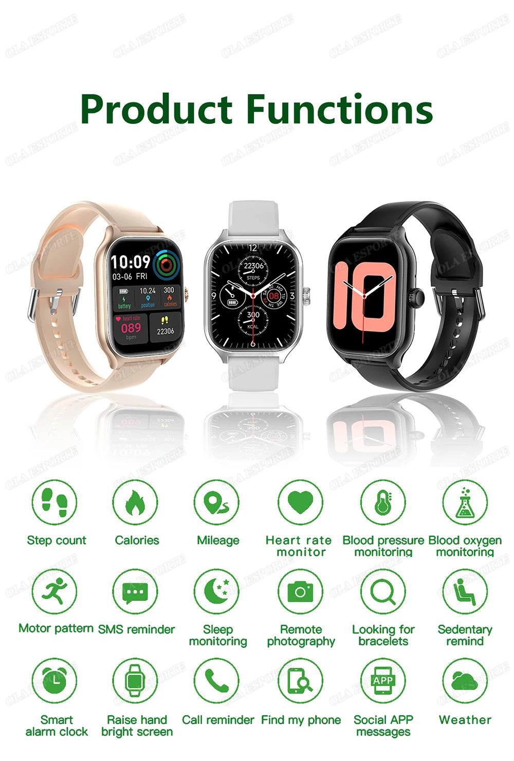 Nouvelle montre intelligente 2.01 pouces HD affichage réponse faire appel Message vue Modes de Sport bricolage cadran prévisions météorologiques pour hommes femmes
