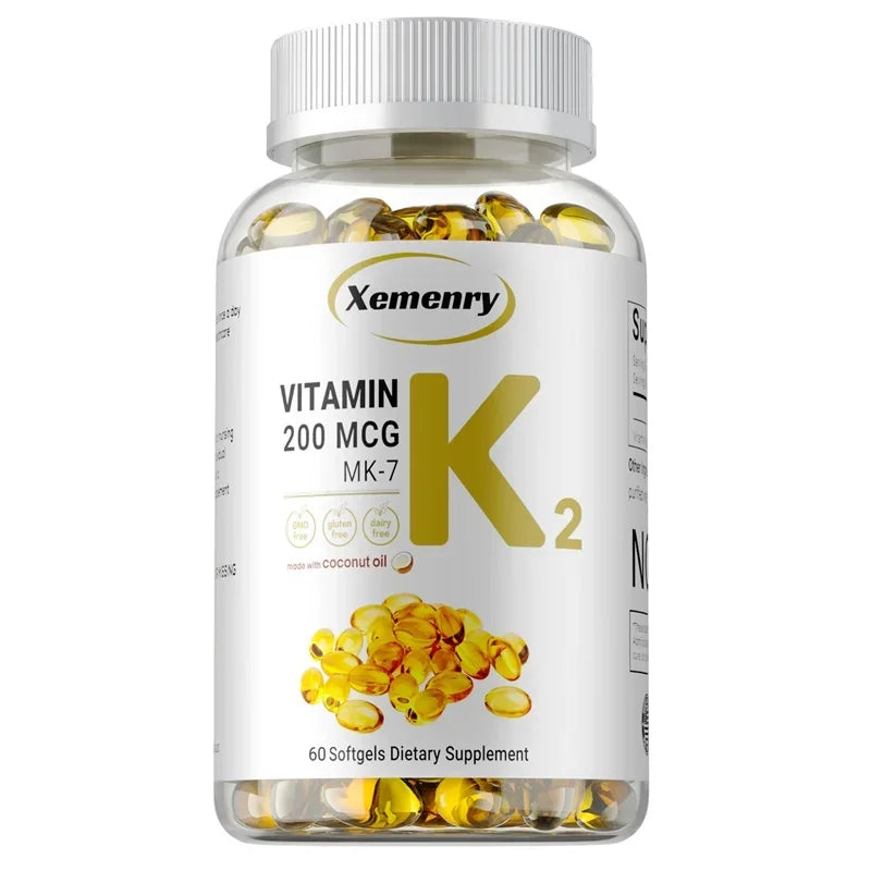 Supplément MK-7 de vitamine K2-Soutient la densité Sophia, les dents, la peau, la santé cardiaque et l'immunité